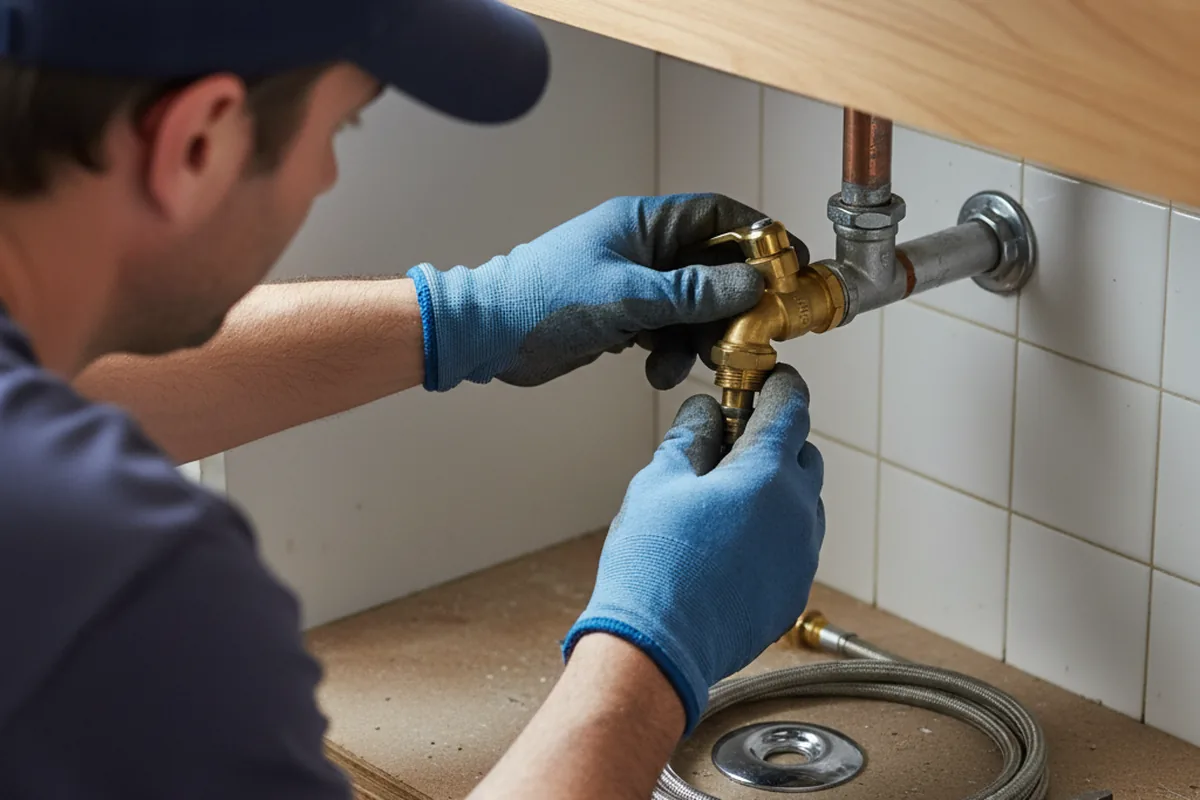 Shutoff valve and fitting work during Faucet and Fixture Repair in Burlington